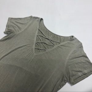 American Eagle Soft & Sexy Crossed V-Neck Tee
